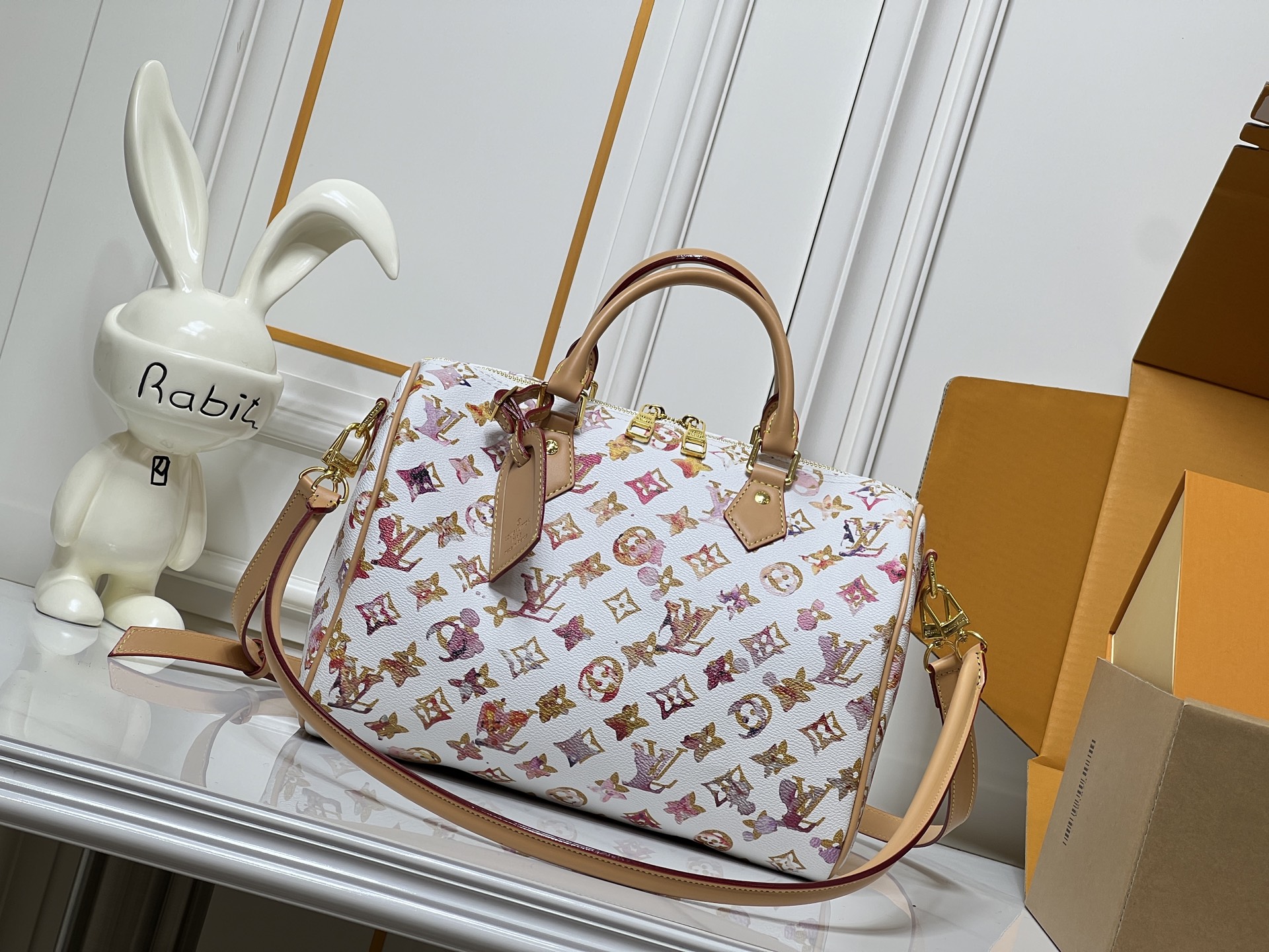 Louis Vuitton LV Alma BB Handbag Premium Canvas Model M27525 Embossed Logo Everyday Carry Limited Edition